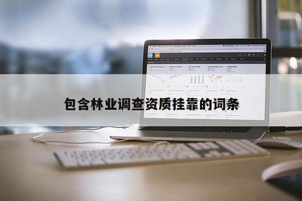 包含林業(yè)調(diào)查資質(zhì)掛靠的詞條